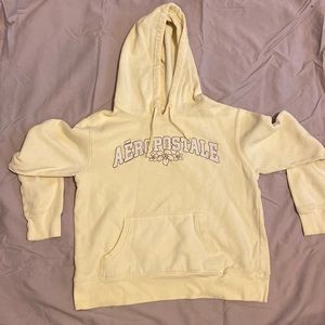 Girl’s Small Aeropostale Athletics Cream Pullover Hoodie w/Flower